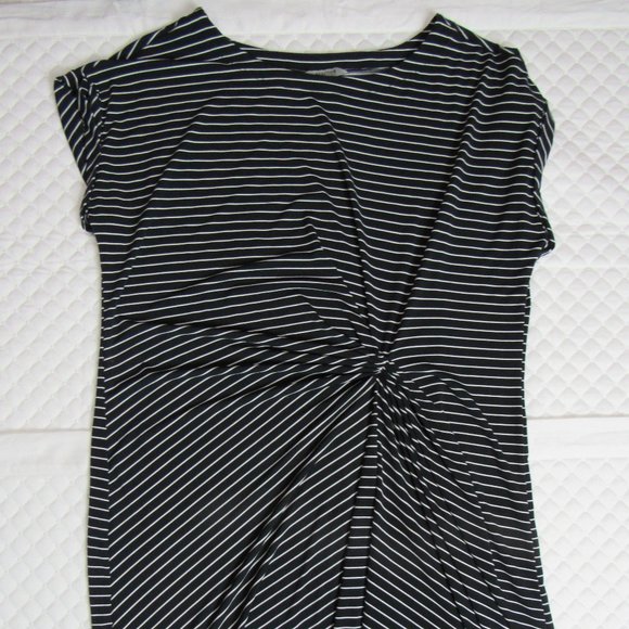Kenneth Cole Reaction Black and White Striped Dress - Picture 1 of 9